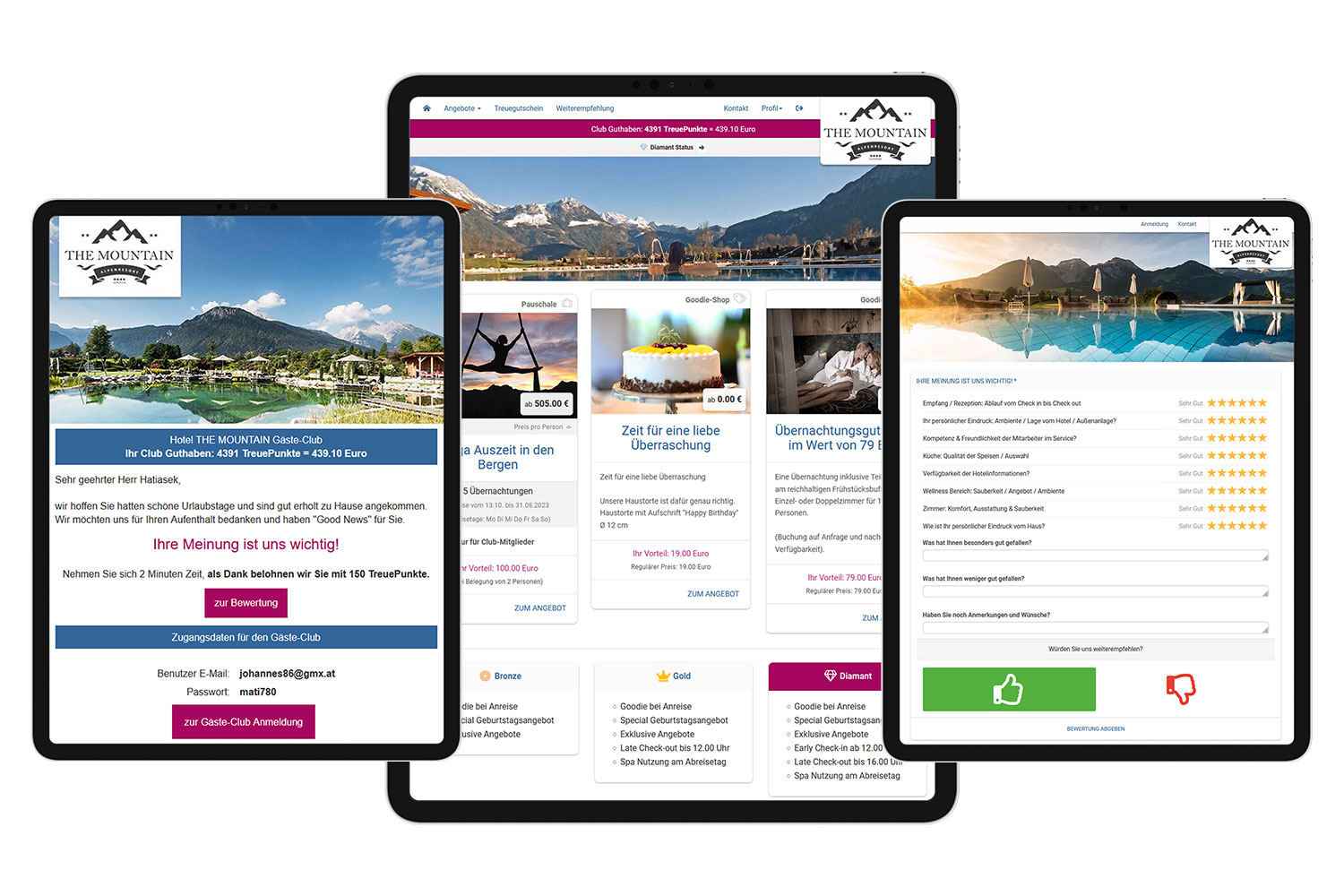 Abreise E-Mail | GuestClub | Fragebogen-Bewertung Abreise E-Mail | GuestClub | Bewertung